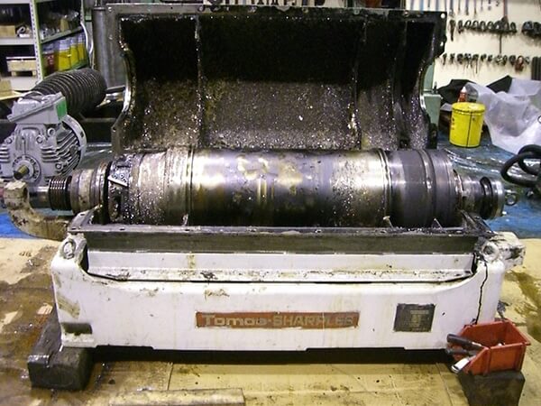 Before maintenance and service for a decanter centrifuge