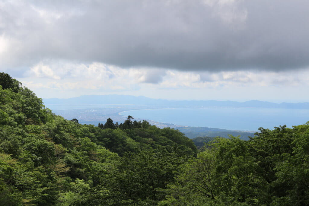 大山から望む弓ヶ浜